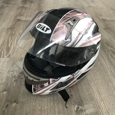 Casco de motocicleta BILT Blast 2014 completo ventilado talla pequeña modelo FF377 DOT Foto 1 de 4