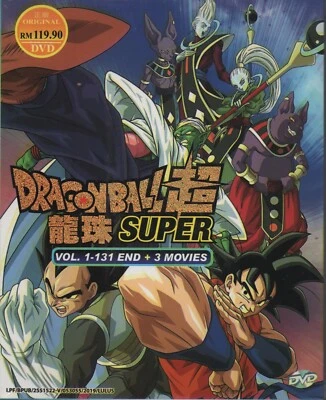 Dragon Ball Super Complete TV Series Vol.1-131 End + 3Movies DVD Anime (Eng Dub) - Image 1 of 3