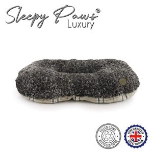 Ancol Sleepy Paws Oval Cushion Oatmeal & Check, Size Medium, 60cm x 50cm 552200