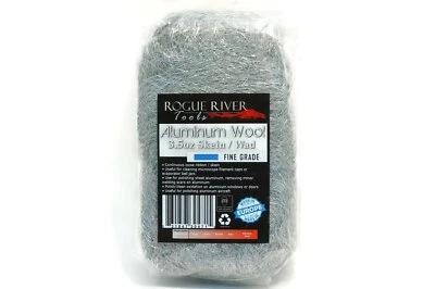 Aluminum Wool (FINE Grade) - 3.5oz Skein/Wad - by Rogue River Tools. Soft clean!