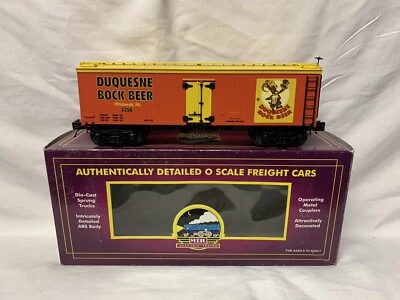 MTH PREMIER DUQUESNE BOCK BEER 36’ WOOD SIDE REEFER CAR 20-94327! O SCALE - Image 1 of 2