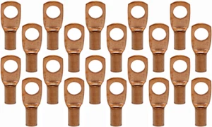 10 Pack Pipemen's Installation Solution 8g Copper Ring Terminal 1/4" IS-PTRC-8-8 - Picture 1 of 12