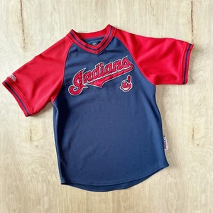 Cleveland Indians Jersey Youth Medium MLB Stitches Genuine Chief Wahoo Baseball - Picture 1 of 11