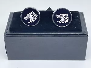Viking Odin's Wolf Geri and Freki Norse Metal Nordic Cufflinks in Gift Box - Picture 1 of 7