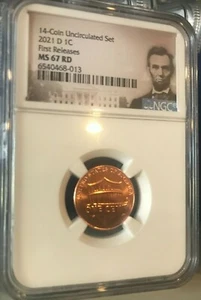 2021 D Lincoln Shield Cent NGC MS67 RD FIRST Releases - Picture 1 of 2