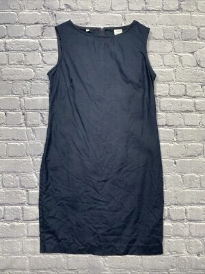 COLORES UNIDOS de Vestido Italiano Benetton de Lino Sin Mangas Azul Marino Crujiente Costero Foto 1 de 4