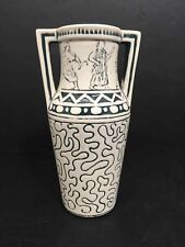 1930's Red Wing Ware Egyptian Styled Vase 9.25"