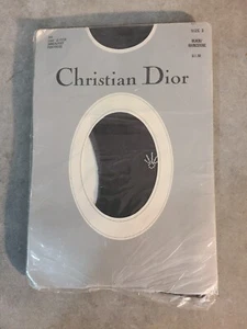VINTAGE CHRISTIAN DIOR BLACK PAVE’ GLITTER SANDALFOOT PANTYHOSE 3 RHINESTONES - Picture 1 of 2