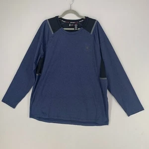 Spyder Men Shirt XL Blue Long Sleeve Performance Dry Active Lightweight Tech - Picture 1 of 8