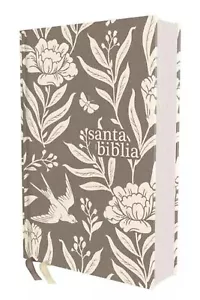 Nvi, Santa Biblia, Revisin 2022, Tamao Compacto, Tapa Dura/Tela, Gris Floral - Picture 1 of 3