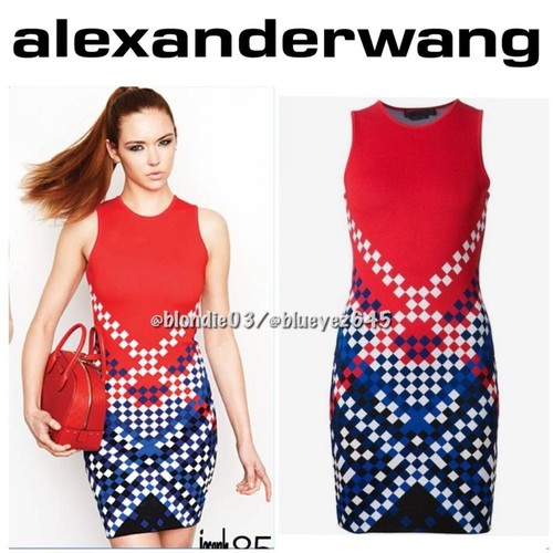 Abito Alexander Wang a quadri L nuovo con etichetta