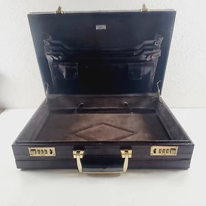 Vintage The Elegant Eel Genuine Eelskin Briefcase W/ Amiet Swiss Locks - Picture 1 of 13