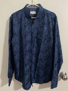 RUE SAINT-PATRICK Montreal Mens Pre-Owned Button Down Shirt Size Large L - Picture 1 of 2