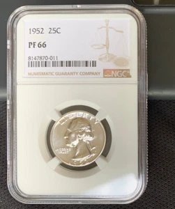 1952 Proof Quarter NGC MS 66 - Picture 1 of 5