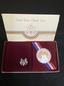 1984 S Olympic XXIII Commemorative $1 Silver Dollar Proof W/COA - Picture 1 of 20