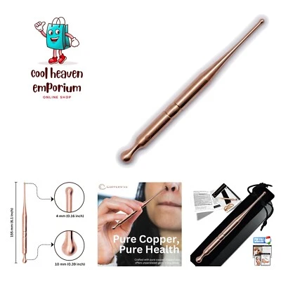 CopperVive Puro Cobre Nariz Varita Stick Zap Herramienta para Protección contra Frío, Multi-Pu... Foto 1 de 4