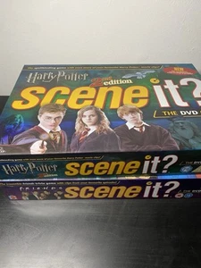 BUNDLE ✅ 2 Scene It? DVD Board games, Harry Potter 2nd Edition 2007 AND Friends - Picture 1 of 7