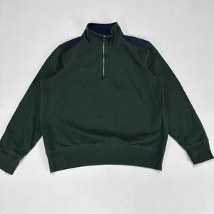 NAUTICA Sweatshirt Mens Small Quarter Zip Green Long Sleeve Jumper Collared - Picture 1 of 9