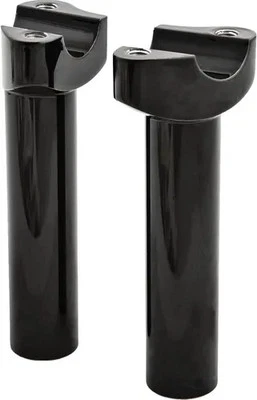 HD Black Forged Straight 1 Handlebar 5.5 Risers  Fat Boy 90-17 - Image 1 of 3