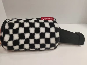 TaylorMade r7 head cover black & white checkered - Picture 1 of 6