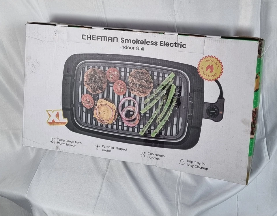 Chefman Smokeless Indoor Electric Grill - Pyramid -Shaped Grates, Drip Tray - Image 1 of 1