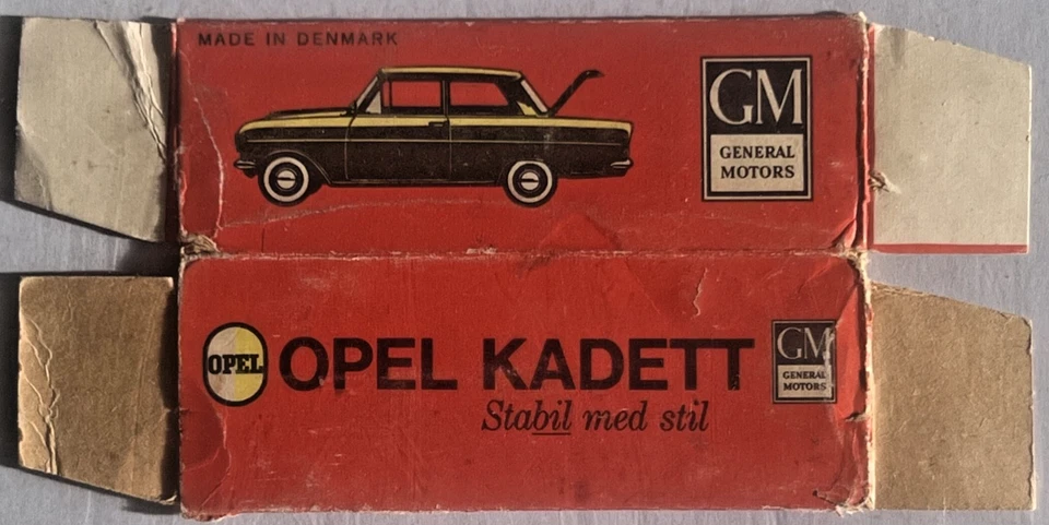Fekno OPEL KADETT Игрушечный Автомобиль Оригинальная Коробка GENERAL MOTOR Дания 6F - Изображение 1 из 4
