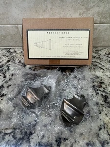 CAJA de 2 remates de barra de cortina de bronce envejecido con luz cuadrada Pottery Barn PB Parker 2 pulgadas - Imagen 1 de 4