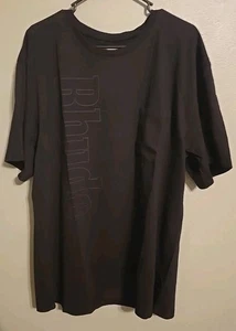 Rhude Side Logo Pocket Tee Oversized Vintage Black Euc Size XXL - Picture 1 of 6