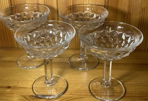 FOSTORIA "American Clear" Champagner große Sherbet Schale 4,5" Glas - 4er Set MCM - Bild 1 von 10