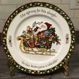 Plato de ensalada A Christmas Story Portmeirion 8" He Sprang to His Sleigh Serie 4 - Imagen 1 de 3
