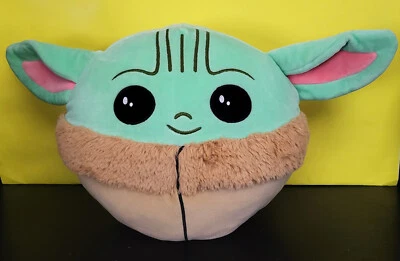 Star Wars Baby Yoda Grogu Head 18 x 9 Plush Stuffed Pillow Disney Mandalorian - Image 1 of 3