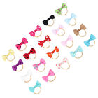  20 PCS Pet Hair Ring Rope Dog Bows with Rubber Bands Kitten Grooming The