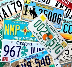 REAL LICENSE PLATE. ALL USA STATES. GREAT CONDITION & PRICE AUTO CAR TAG VEHICLE - Picture 1 of 5