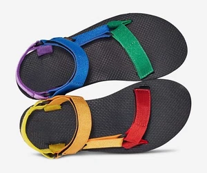 Teva Original Universal Sandals Size 10 Rainbow Pride Comfort Walking Shoes NEW - Imagen 1 de 5