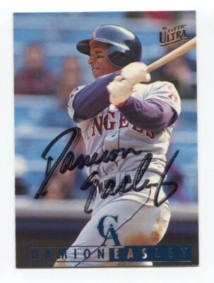 1995 Fleer Ultra Damion Easley cartão assinado beisebol autografado AUTO #20 - Imagem 1 de 2