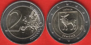 Latvia 2 euro 2018 "Regions series - Zemgale" BiMetallic UNC - Picture 1 of 1