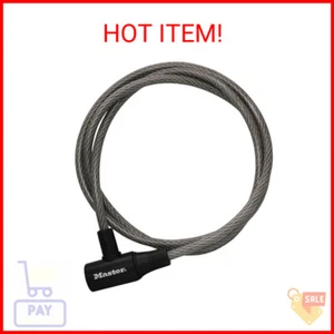 Master Lock Cable Lock, Keyed Bike Lock, 6 ft. Long, 8154DPF - Picture 1 of 2