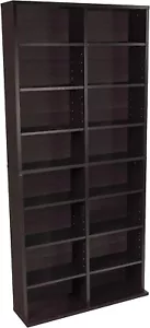 Multimedia Storage Cabinet Shelf Organizer Movie Stand DVD CD Media Rack Home - Picture 1 of 6