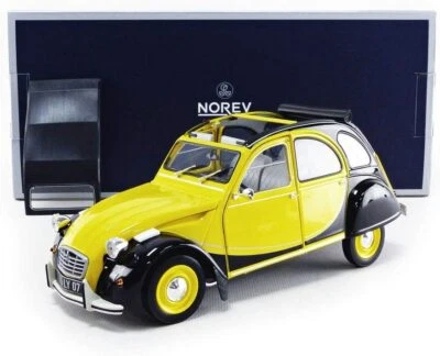 CITROEN 2CV6 CHARLESTON 1982 GIALLO NERO NOREV 181493 1/18 2CV 6 - Immagine 1 di 4