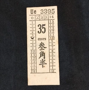 Old Singapore Changi Bus Co. Ltd Bus Ticket 35 cents 樟宜巴示有限公司 - Picture 1 of 2