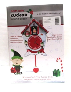 NEW Santa's North Pole Workshop Cuckoo Carol Sound Clock - Picture 1 of 9