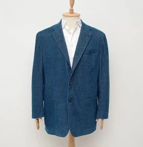 Men's Kiton Micro Corduroy Blue Cotton Cashmere Blazer Jacket Size 58.US 48 - Picture 1 of 18