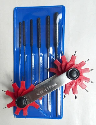 Satz Präzisions Düsenreibahlen 0,34-2,00 mm UND Düsenlehre 0,45-1,50 mm - Bild 1 von 4