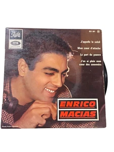 ANCIEN DISQUE VINYLE 45 TOURS ENRICO MACIAS J APPELLE LE SOLEIL MON CŒUR - Picture 1 of 1