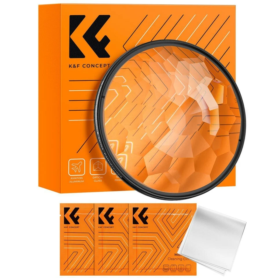 K&F Concept Lens Filter Kaleidoscope Filter Ring 58mm 67mm 72mm 77mm 82mm NANO B - Image 1 of 4