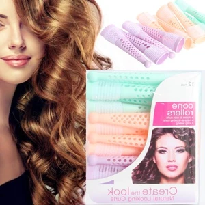 12 Lockenwickler mit Feststecknadeln DIY Frisurenhilfe Locken Styling-Zubehör - Bild 1 von 2