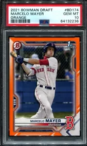 Bowman Draft Orange 2021 Marcelo Mayer/25 #BD174 RC PSA 10 - Imagen 1 de 3