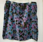 Talbots Skirt Size 24W Womens Purple Blue Black Floral Velor FEEL NWOT