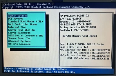 HP ProLiant DL385 G2 AMD Opteron Dual Core 2.6Ghz 3GB RAM 2x146BG 6x72GB 10k SAS - Image 1 of 4