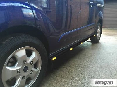 Negro Barras Laterales + Ámbar Leds para Vauxhall Opel Combo C 2001-2011 Van - Imagen 1 de 4